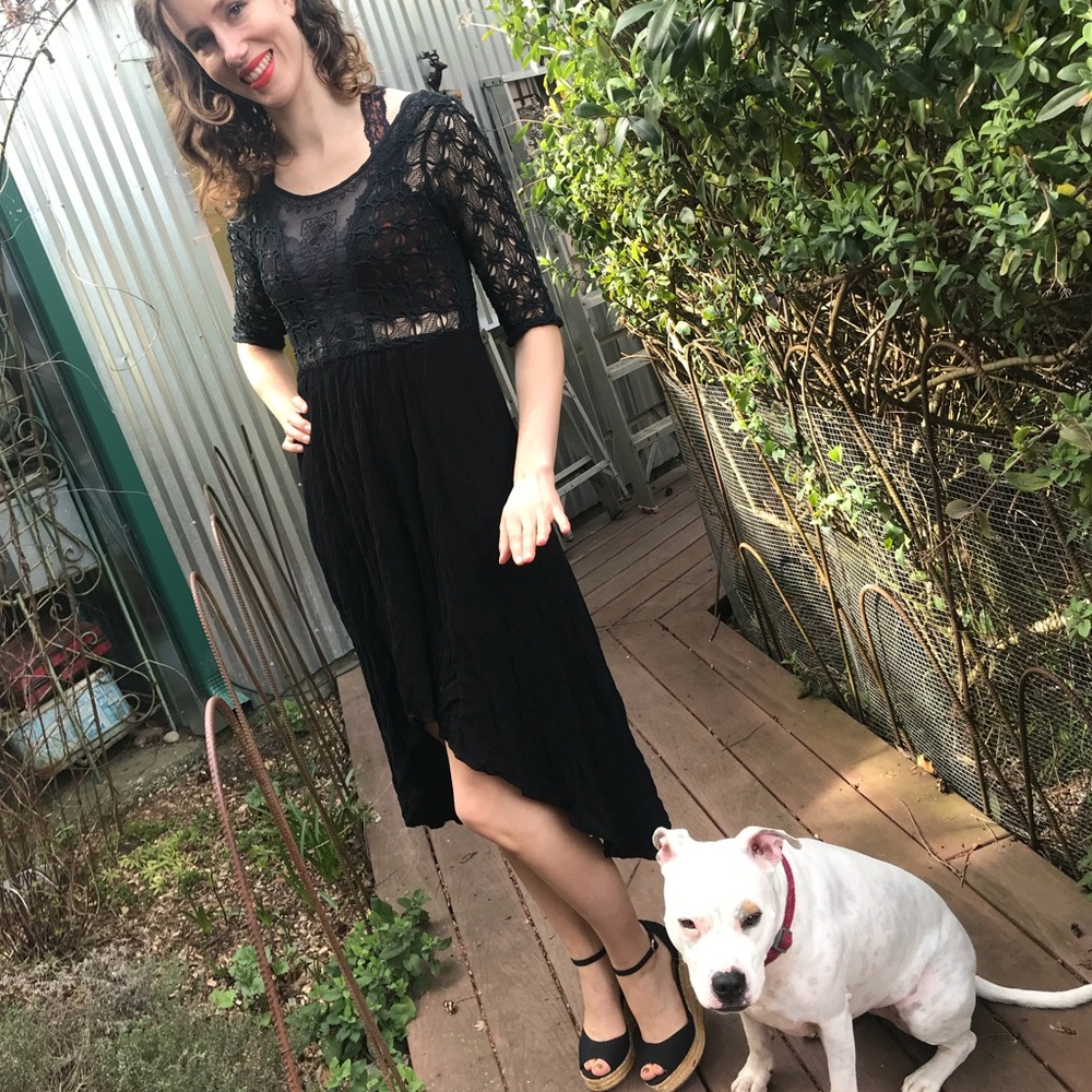 Black Lace Free People Dress